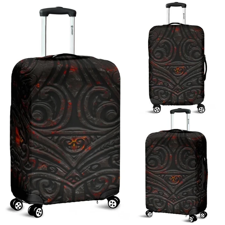 New Zealand Warriors Rugby Luggage Cover, Maori Tiki Vocalno Suitcase Covers Th00 | Lovenewzealand.co