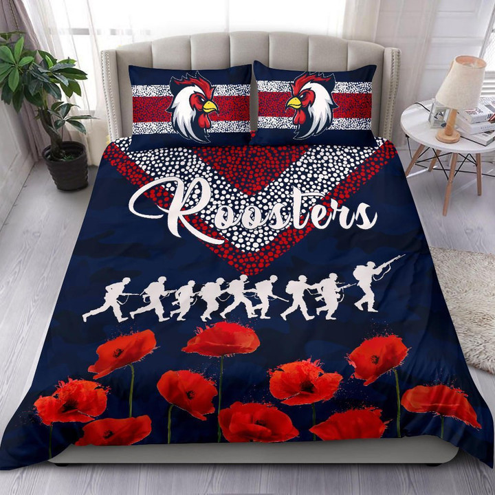 Rooster Anzac Day Bedding Set Rugby TH6 | Lovenewzealand.co