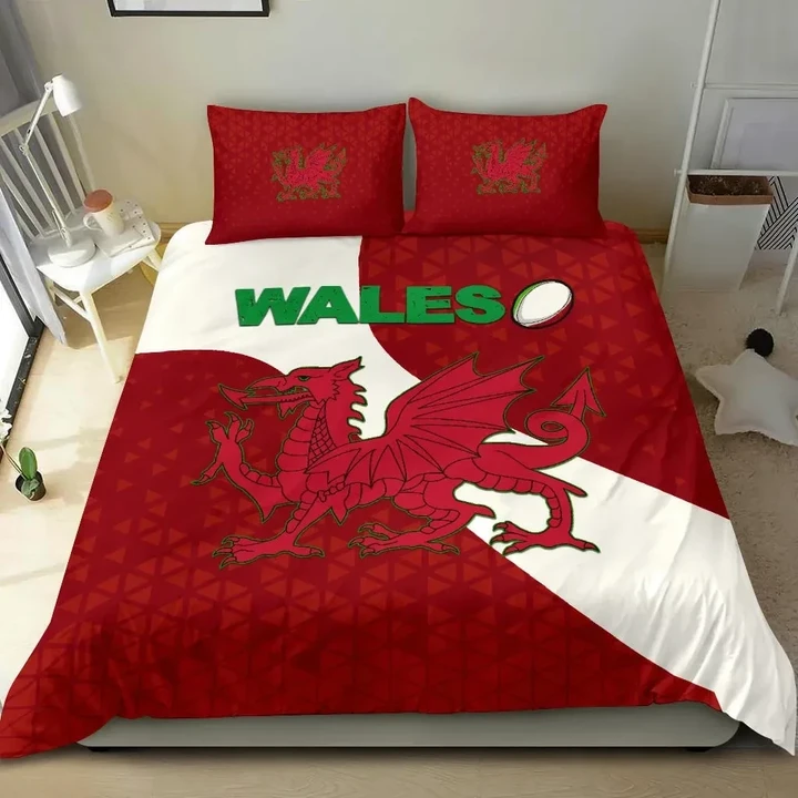 Wales Rugby Bedding Set Victorian Vibes K36 | Lovenewzealand.co