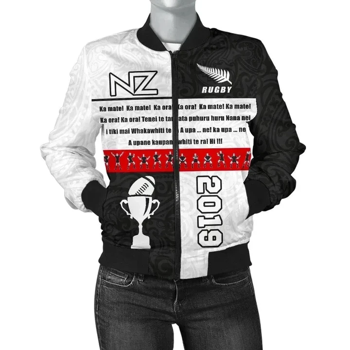New Zealand Jackets, Rugby Haka Women's Bomber Jackets K4 | Lovenewzealand.co