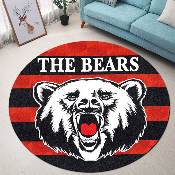 North Sydney Bears Special Style - Rugby Team Round Carpet | Lovenewzealand.co
