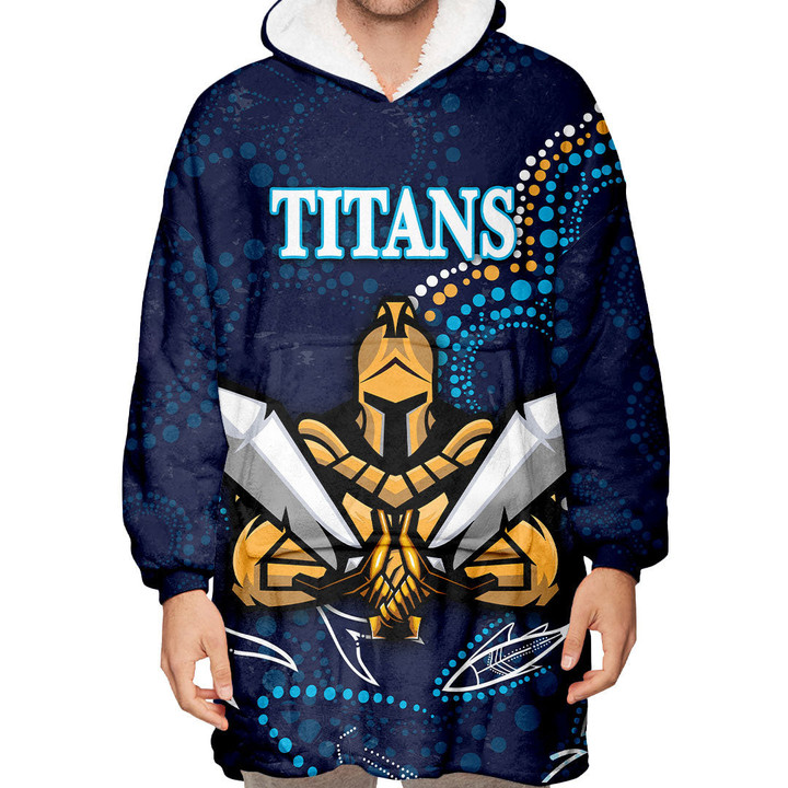 Snug Hoodie(Custom) Gold Coast Titans Navy Ver. - Rugby Team Snug Hoodie | Rugbylife.co
