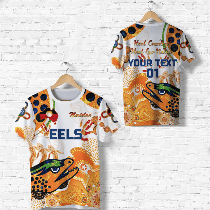 (Custom Personalised) Parramatta T Shirt Eels Indigenous Naidoc Heal Country! Heal Our Nation - White, Custom Text And Number K8 | Lovenewzealand.co
