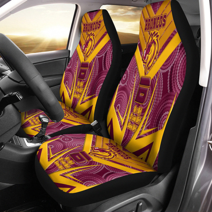 Love New Zealand Car Seat Covers - Brisbane Broncos Naidoc 2022 Sporty Style Car Seat Covers | africazone.store

