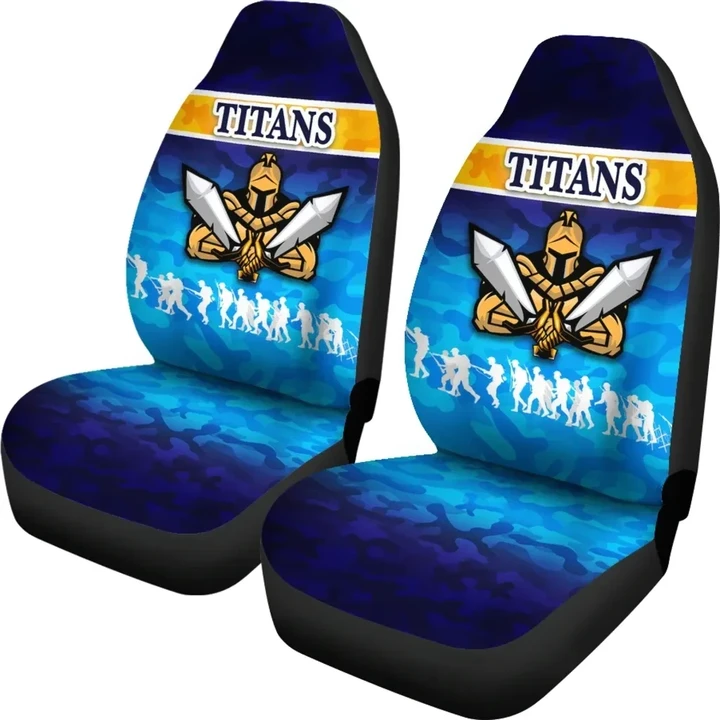 Gold Coast Car Seat Covers Titans Gladiator Anzac Day 2021 Version - Camouflage K8 | Lovenewzealand.co