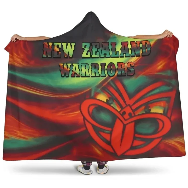 Rugby Life Hooded Blanket - New Zealand Warriors Rugby Hooded Blanket K4