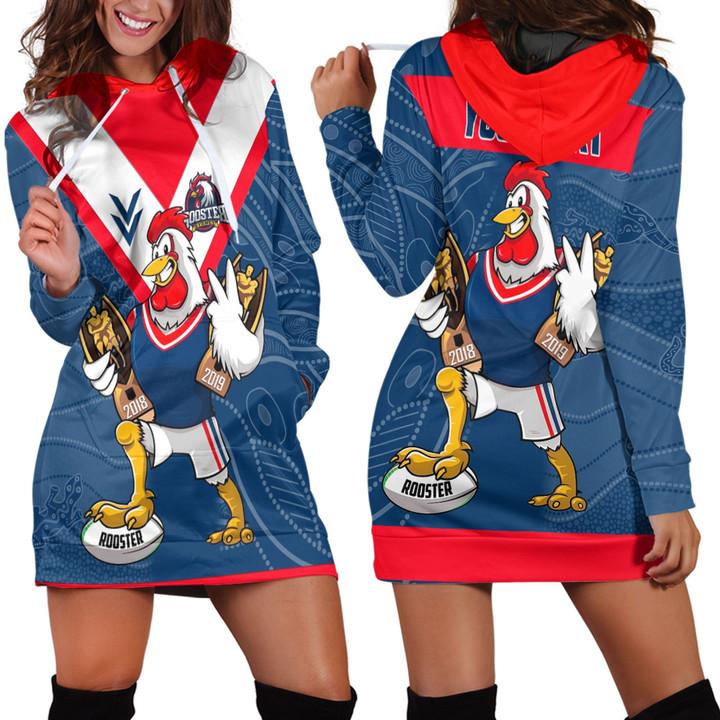 Rugby Life Hoodie Dress - (Custom) Sydney Roosters Champion Style A35