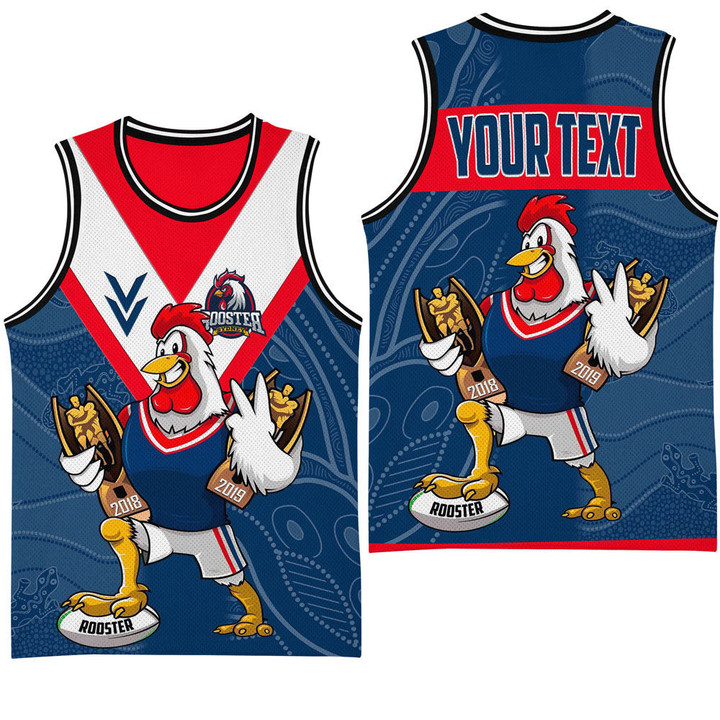 Rugby Life Basketball Jersey - (Custom) Sydney Roosters Champion Style A35