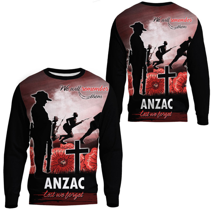 Anzac Day We Will Remember Them Special Version.Sweatshirt | Lovenewzealand.co

