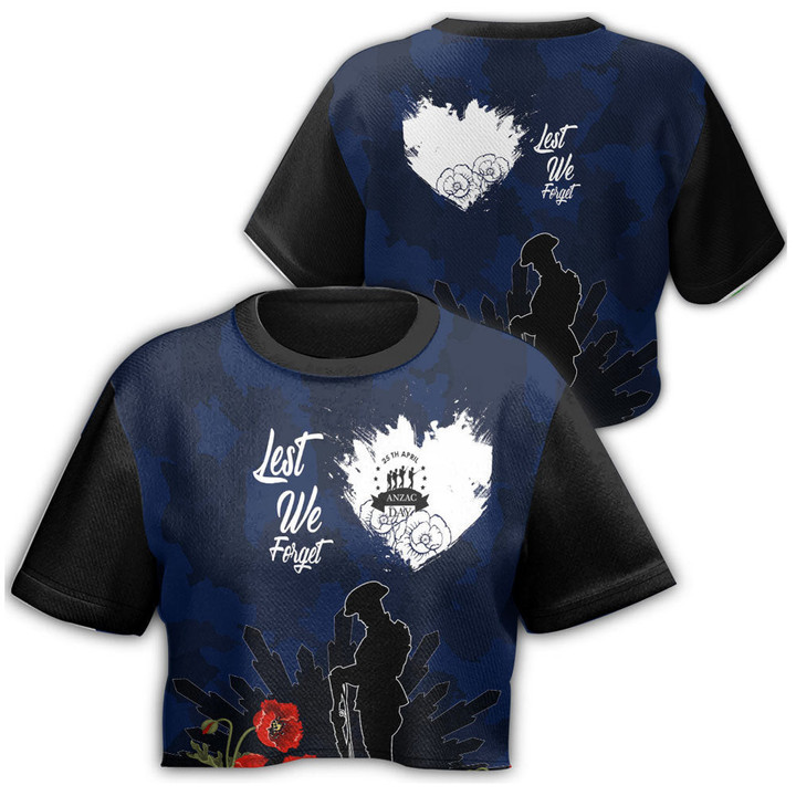 Anzac Day Camouflage Lest We Forget Croptop T-shirt A31
