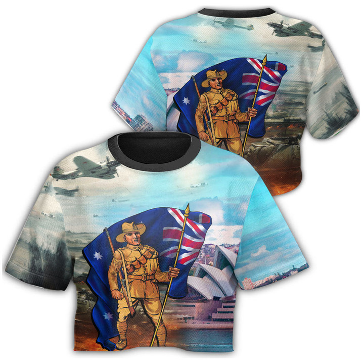 Anzac Day Australia Peace Croptop T-shirt A31