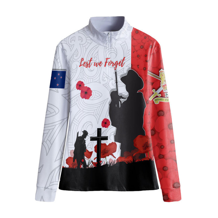(Custom) New Zealand Anzac Lest We Forget Women's Stand-up Collar T-shirt A31