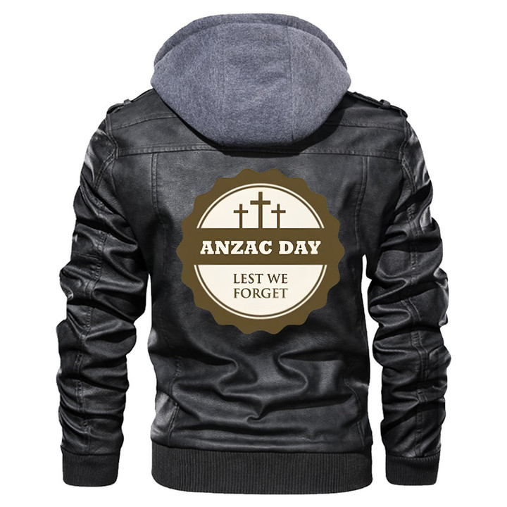 Anzac Day Lest We Forget Commemorations Leather Jacket A35