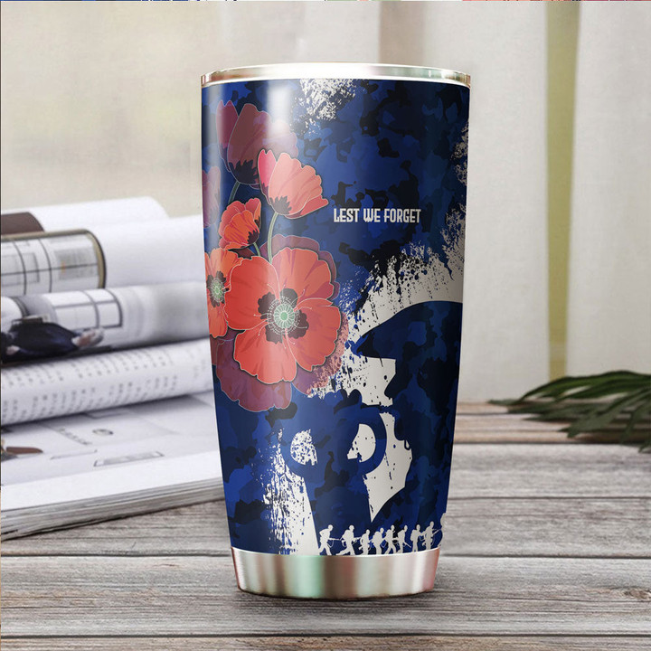 Anzac Day Silhouette Soldier Tumbler A31