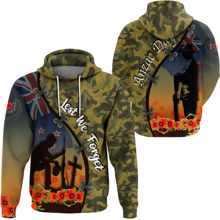 Love New Zealand Clothing - Anzac Day Camouflage Soldier New Zealand - Hoodie A95 | Love New Zealand