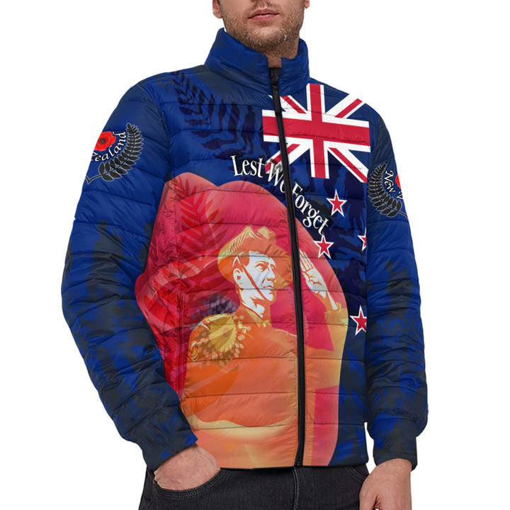 Love New Zealand Clothing - Anzac Day New Zealand Poppy - Padded Jacket A95 | Love New Zealand