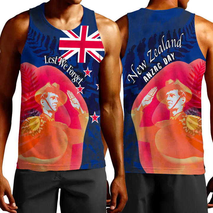 Love New Zealand Clothing - Anzac Day New Zealand Poppy - Tank Top A95 | Love New Zealand