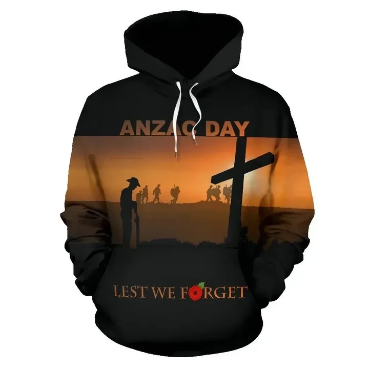 New Zealand Anzac Memorial Hoodie, Lest We Forget Pullover Hoodie K7| Lovenewzealand.co