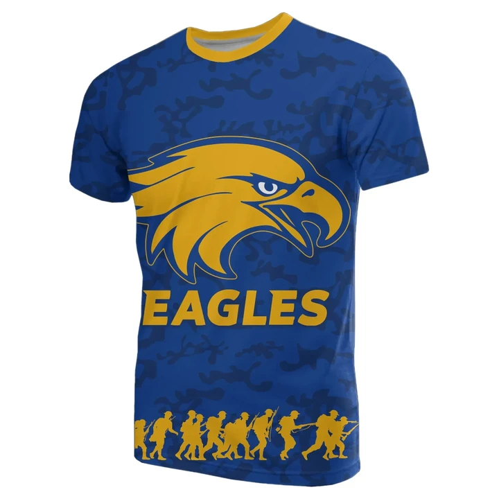 Australia T-Shirt Eagles Anzac Day (Blue) TH6 | Lovenewzealand.co