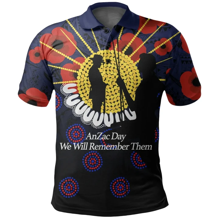 Anzac Day Polo Shirt We Will Remember Them TH4 | Lovenewzealand.co