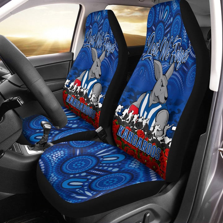 North Melbourne Kangaroos  Car Seat Cover - Anzac Day Lest We Forget A31B