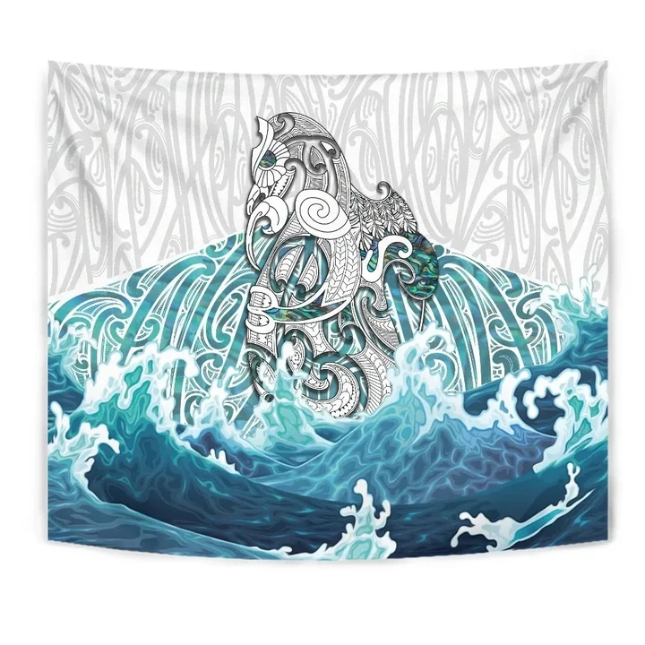 Maori Manaia The Blue Sea Tapestry, White K5