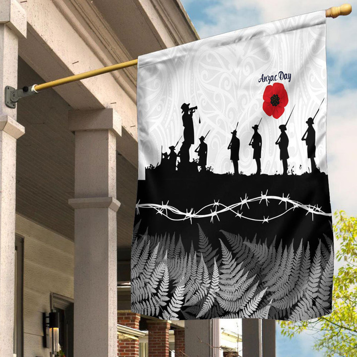 Rugbylife Flag - New Zealand Anzac Day Silhouette Soldier Flag