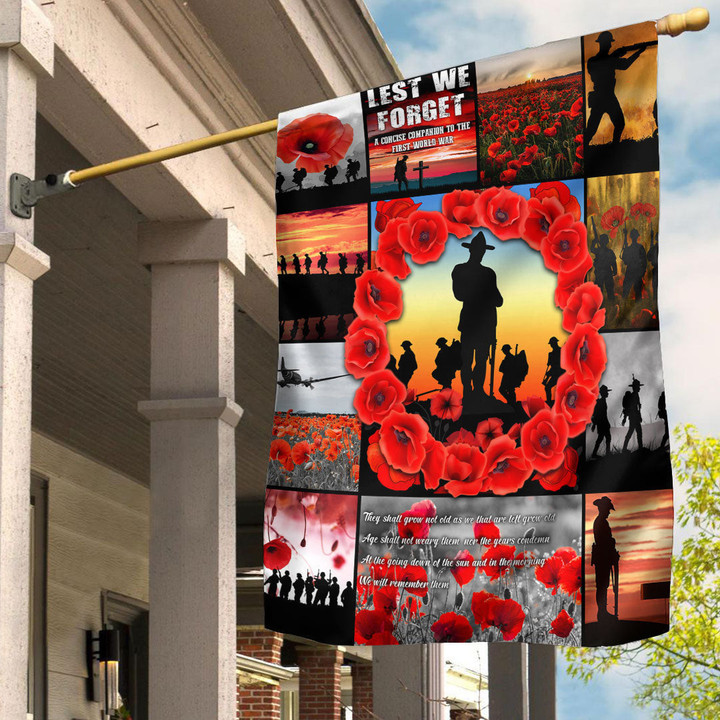 Rugbylife Flag - Anzac Day Lest We Forget Banner Flag