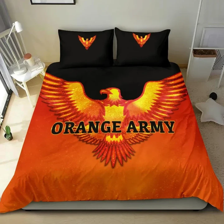 Orange Army Bedding Set Cricket Sporty Style K8