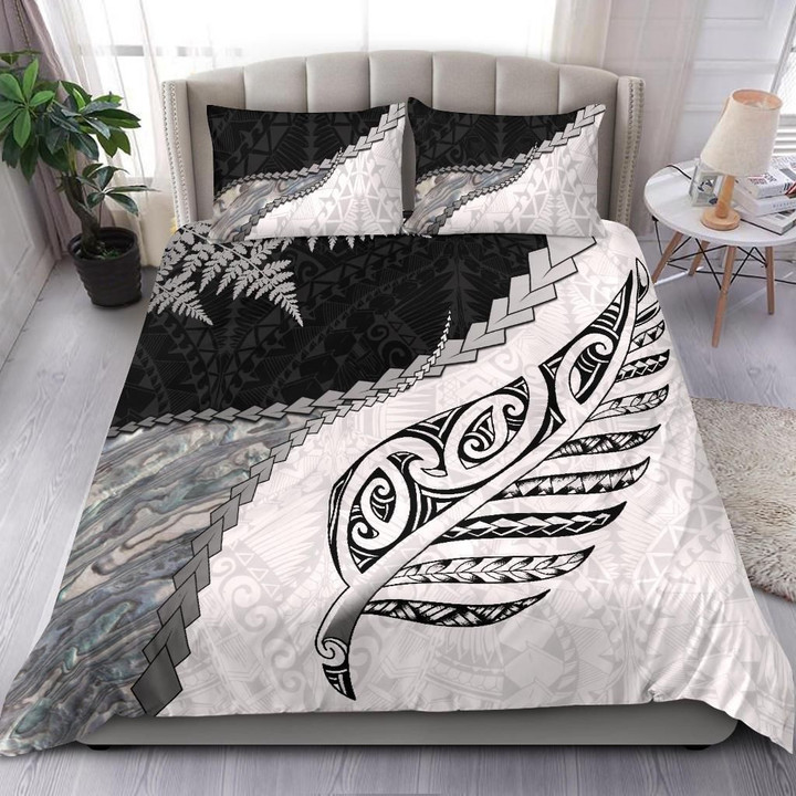 Paua Shell Maori Silver Fern Bedding Set K5