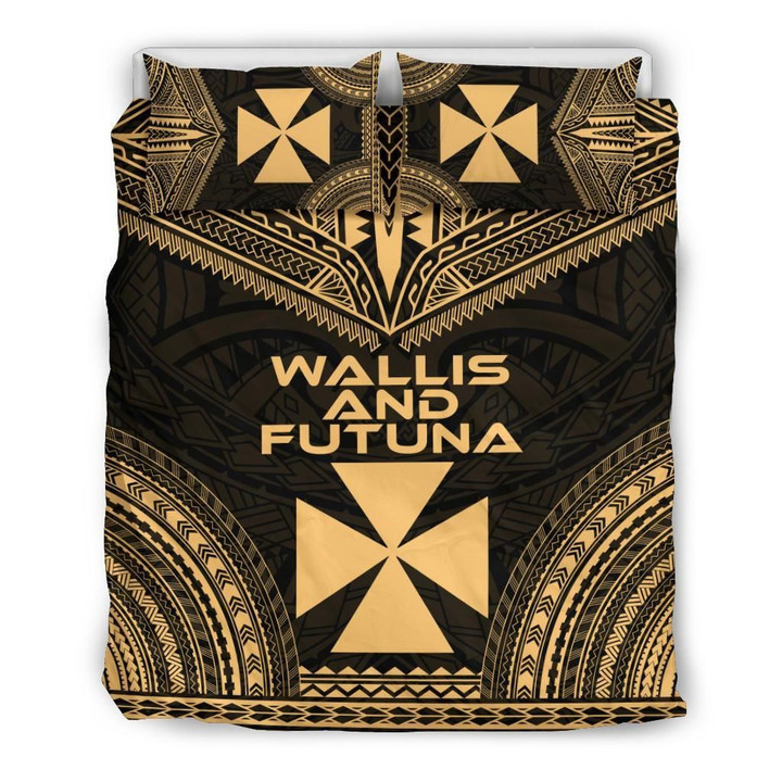 Wallis And Futuna Polynesian Chief Bedding Set - Gold Version - Bn10