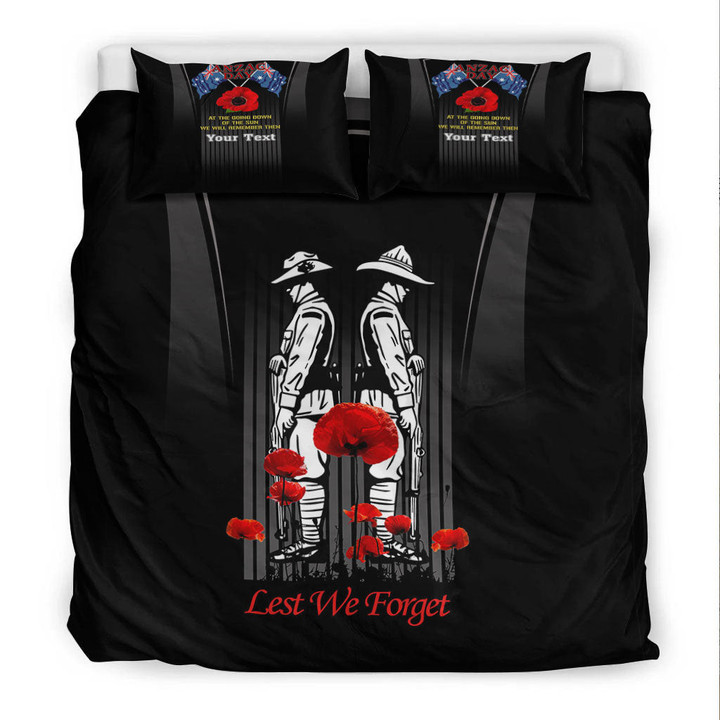 Rugbylife Bedding Set - (Custom) Anzac Remembrance Day Lest We Forget Bedding Set