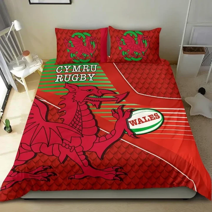 Rugbylife Bedding Set - Wales Rugby Bedding Set Dragon Special - CYMRU K13