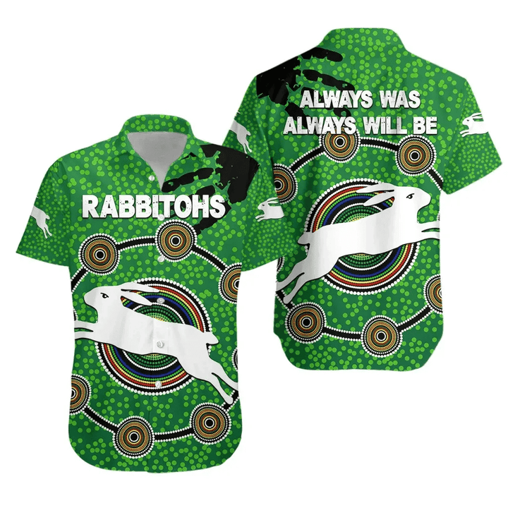 Rugby Life Shirt - Naidoc Rabbitohs Hawaiian Shirt Aboriginal Vibes No.1 K36