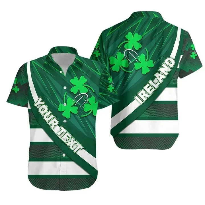 Rugbylife Shirt - (Custom Personalised) Ireland Rugby Hawaiian Shirt Victorian Vibes K36