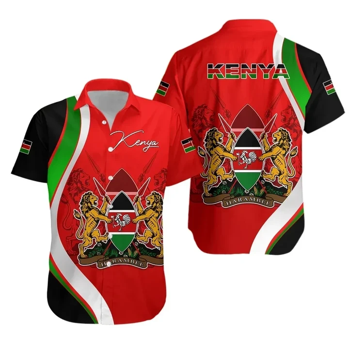 Rugbylife Shirt - Kenya Rugby Hawaiian Shirt Fresh Lifestyle - Red K13