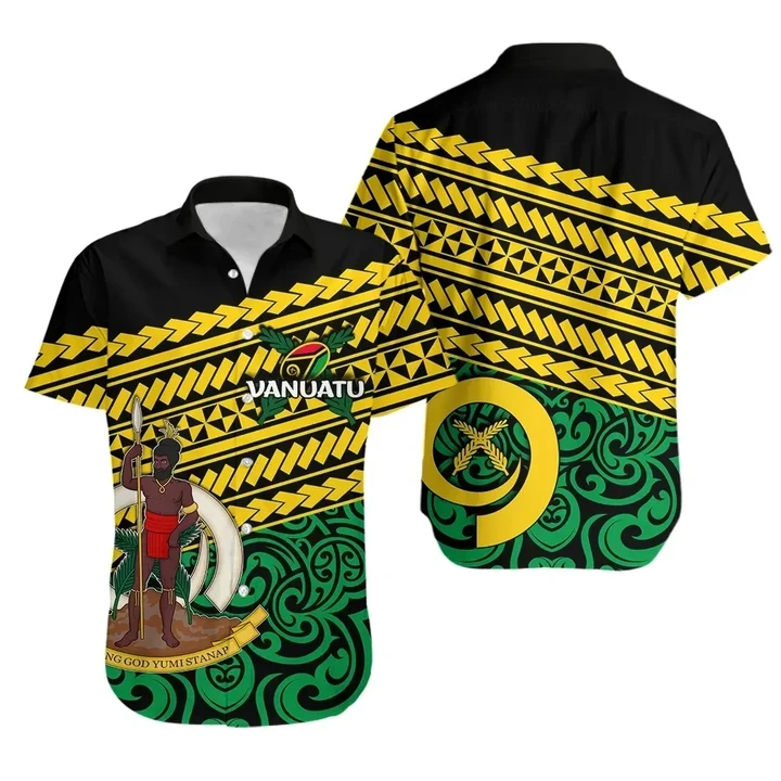 Rugbylife Shirt - Vanuatu Rugby Hawaiian Shirt Polynesian Style TH4