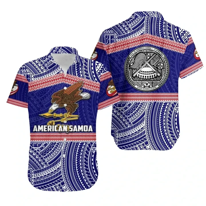 Rugbylife Shirt - American Samoa Rugby Polynesian Patterns Hawaiian Shirt TH4