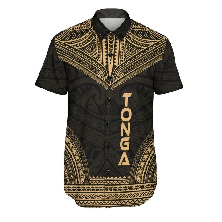 Tonga Polynesian Chief Shirt - Gold Version - Bn10