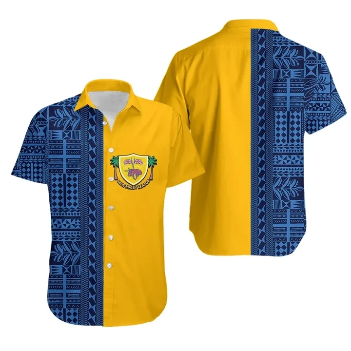 Rugbylife Shirt - Niue Rugby Hawaiian Shirt Niue Hiapo Patterns No.3 TH4