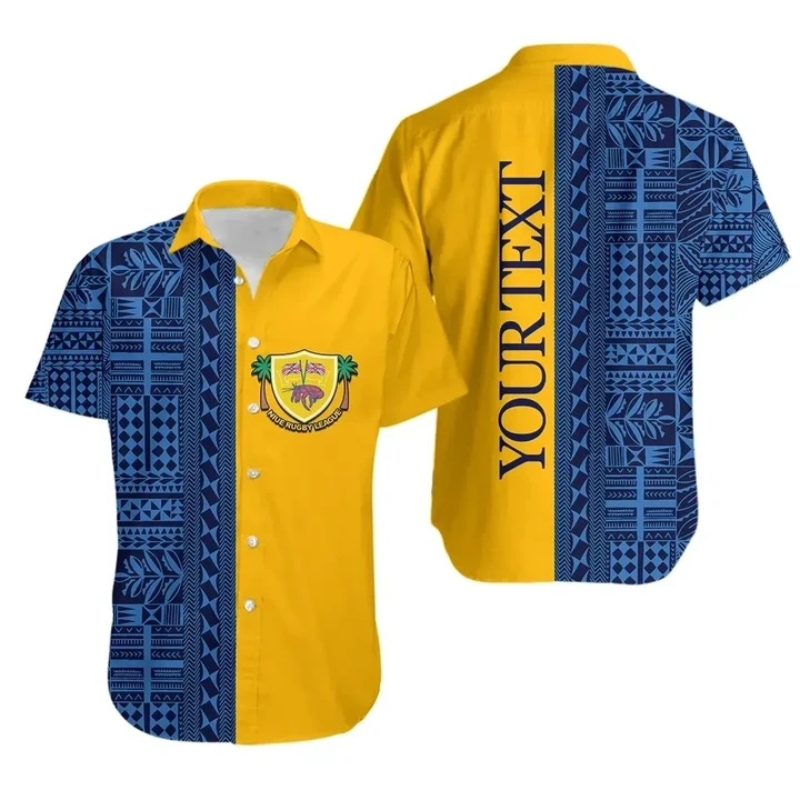 Rugbylife Shirt - (Custom Personalised) Niue Rugby Hawaiian Shirt Niue Hiapo Patterns No.3 TH4