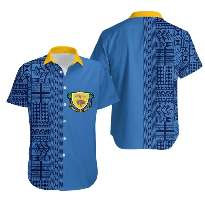 Rugbylife Shirt - Niue Rugby Hawaiian Shirt Niue Hiapo Patterns No.1 TH4