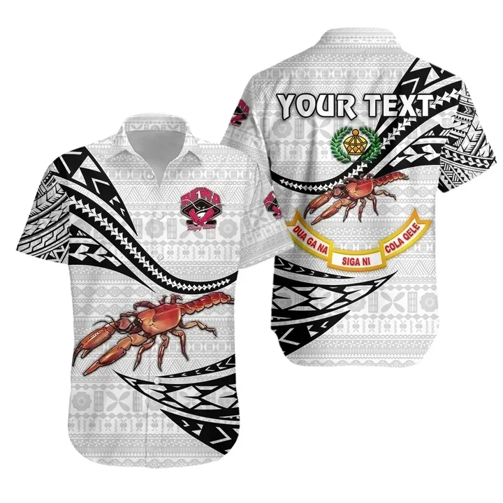 Rugbylife Shirt - (Custom Personalised) Rewa Rugby Union Fiji Hawaiian Shirt Unique Version - White K8
