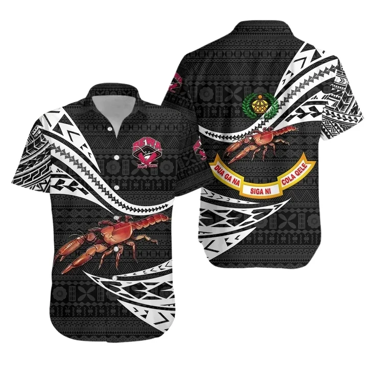 Rugbylife Shirt - Rewa Rugby Union Fiji Hawaiian Shirt Unique Version - Black K8