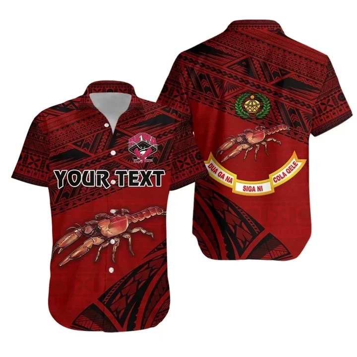 Rugbylife Shirt - (Custom Personalised) Rewa Rugby Union Fiji Hawaiian Shirt Special Version - Red NO.1 K8