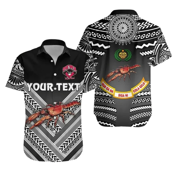 Rugbylife Shirt - (Custom Personalised) Rewa Rugby Union Fiji Hawaiian Shirt Creative Style - Black K8