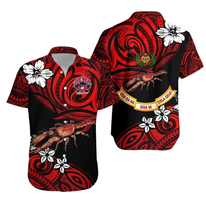 Rugbylife Shirt - Rewa Rugby Union Fiji Hawaiian Shirt Unique Vibes - Red K8