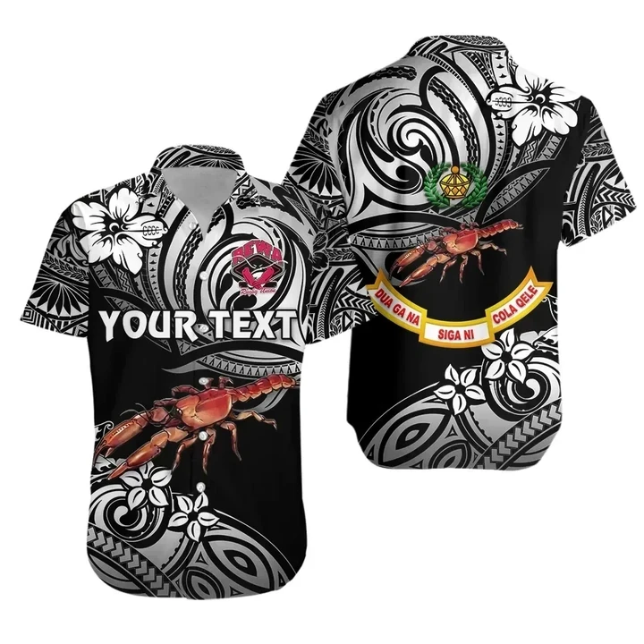 Rugbylife Shirt - (Custom Personalised) Rewa Rugby Union Fiji Hawaiian Shirt Unique Vibes - Black K8