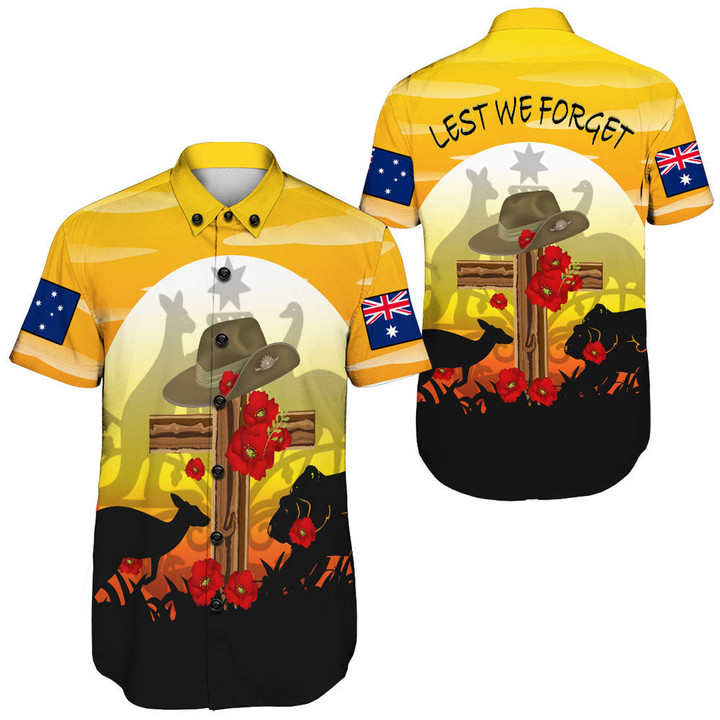 Rugbylife Clothing - Anzac Day Lest We Forget Animal Short Sleeve Shirt