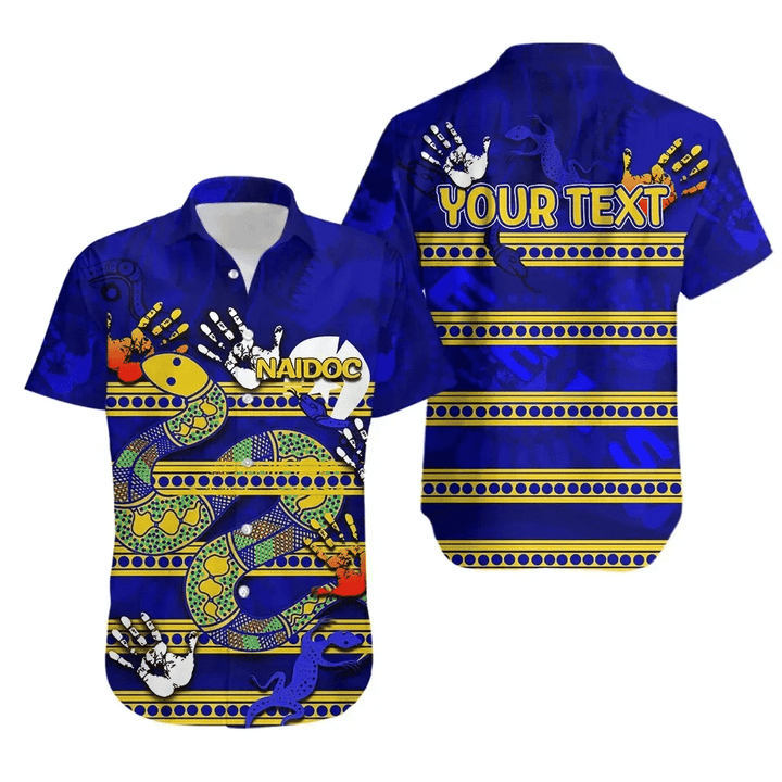 Rugby Life Shirt - (Custom Personalised)Naidoc Parramatta Eels Hawaiian Shirt Aboriginal Patterns TH4